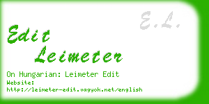 edit leimeter business card